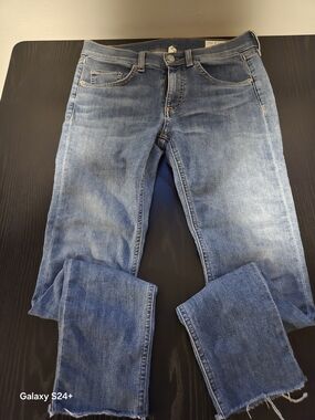 rag & bone Straight Leg Jeans in Light Blue Wash